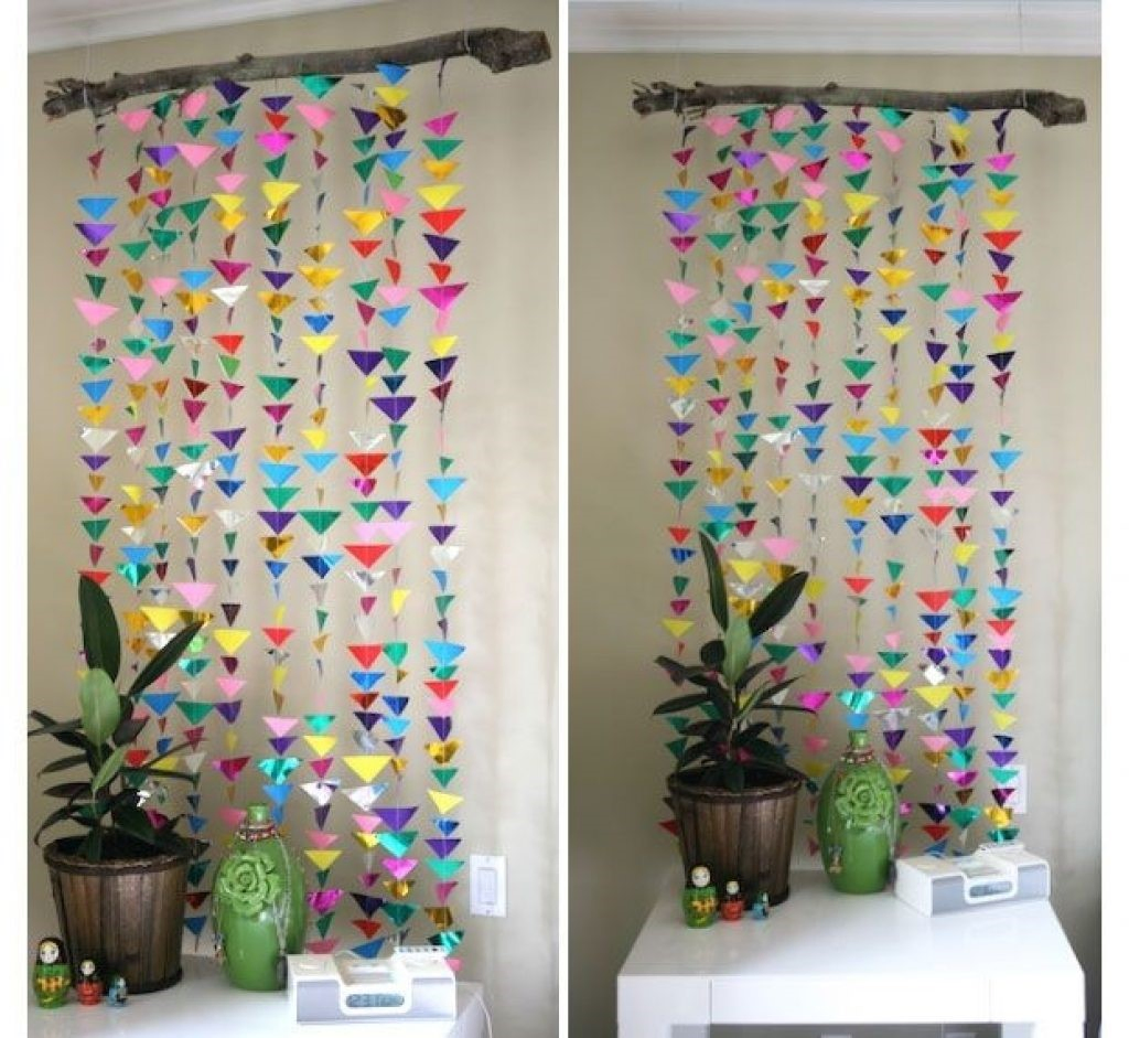 1 DIY Colorful Paper Curtain via simphome