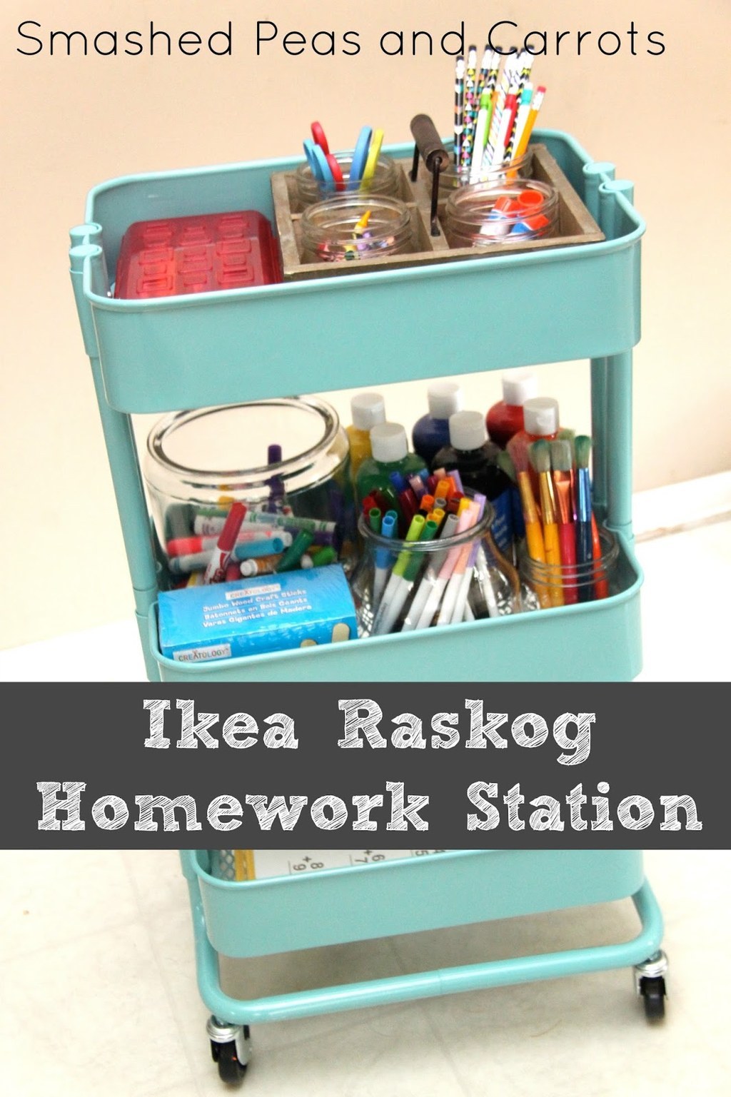 24 Turn the rolling Raskog cart into a homework station via simphome