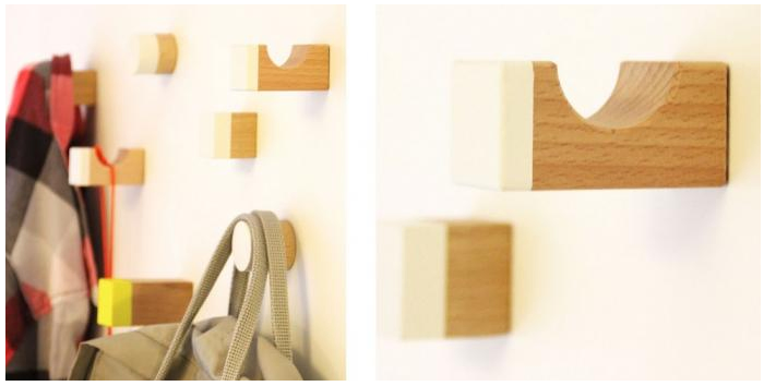 25 DIY hallyway hooks from blocks via simphome