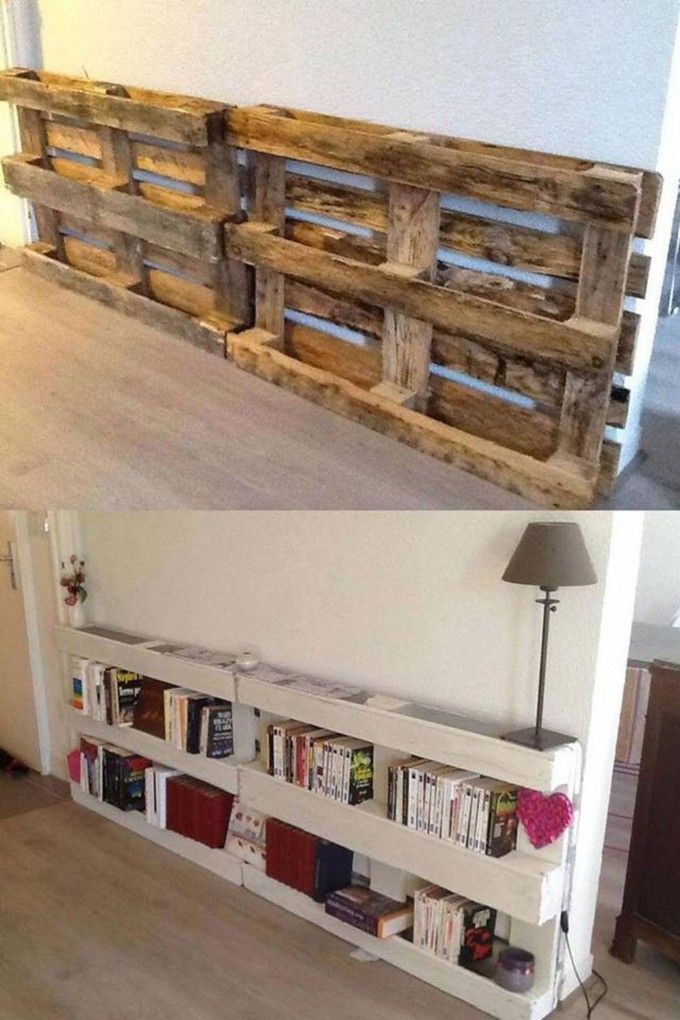 simphome wooden pallet bookshelf
