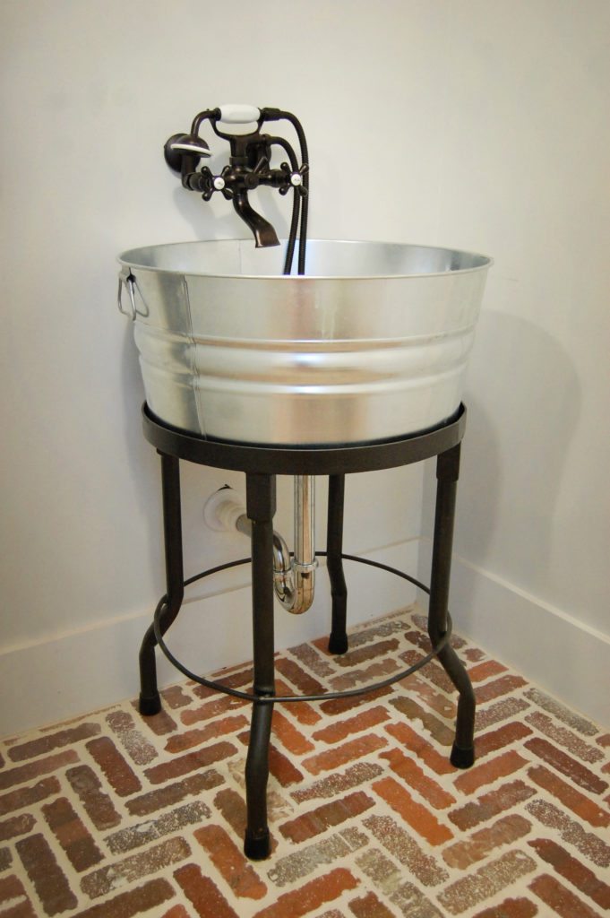 1 Galvanized bucket sink via simphome 2