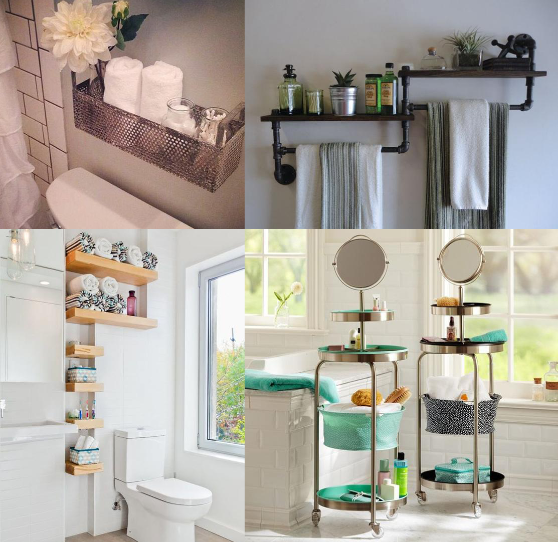 1 Small Shelves to Beautify Apartment’s Bathroom via simphome