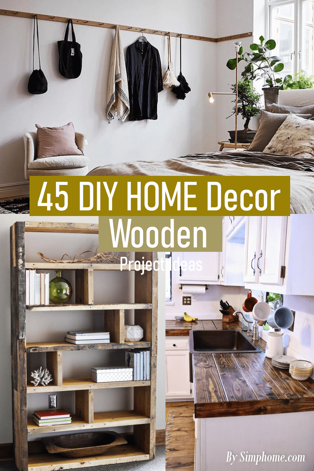 45 DIY Home Decor Wooden Projects via Simphome.com ..Featured