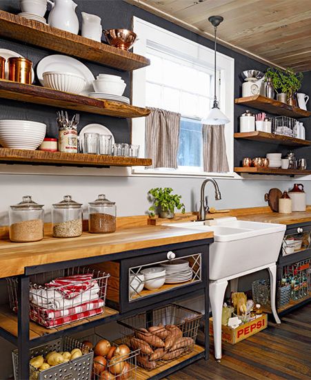 8 Bring Unique Look to Your Kitchen with Open Shelving via simphome