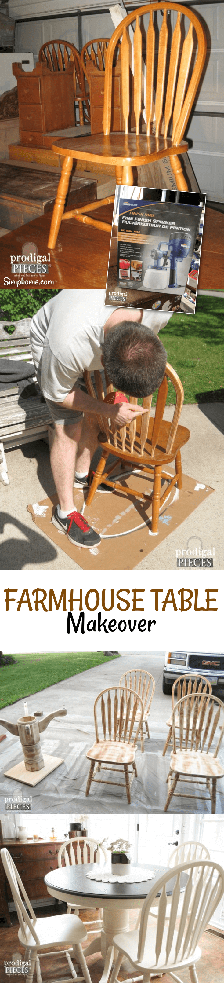 Farmhouse Table Makeover with HomeRight Sprayer 4 simphome com p