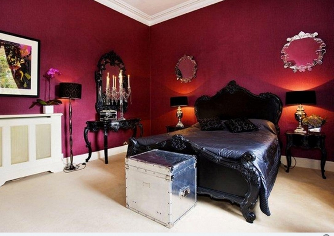 Gothic home decor color via simphome 5 maroon