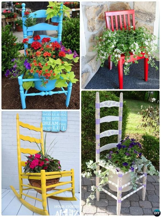 1 Chair planter and 20 ideas via simphome