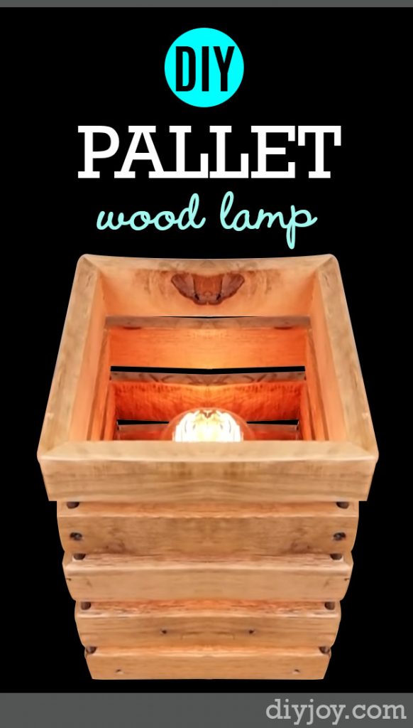 pallet wood lamp