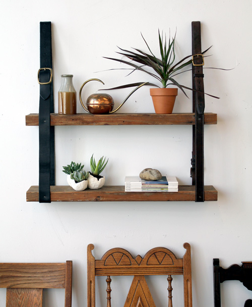 13 recycled leather wood shelf Simphome com