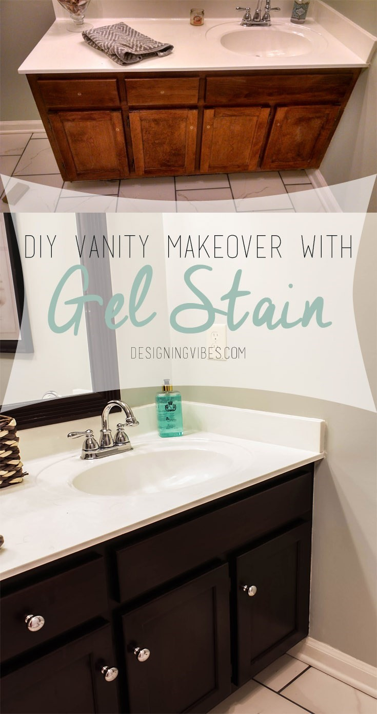 3 Transforming your Bathroom Vanity with gel stain Simphome com