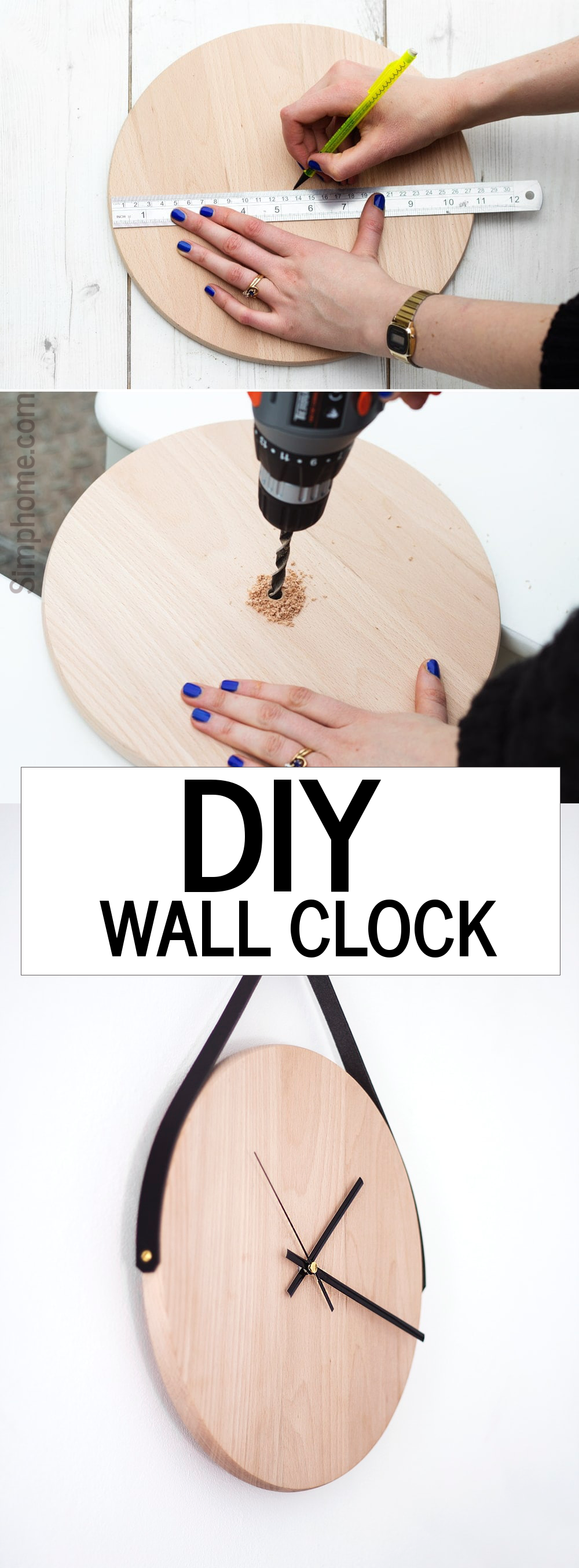 07 DIY Wall clock by the lovely drawer simphome com