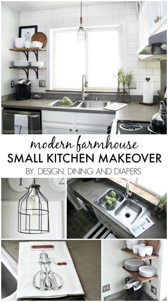 2 Modern Farmhouse Small Kitchen Makeover Simphome com