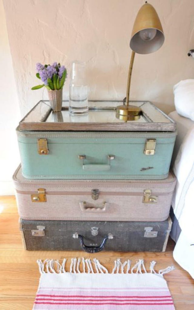 25 Suitcase Sidebed Table via simphome com