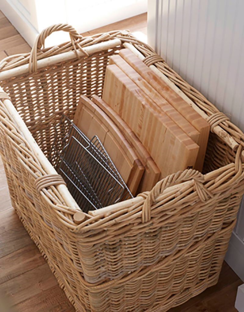 9 Big Woven Basket for Sheet Pans and Cutting Boards Simphome com