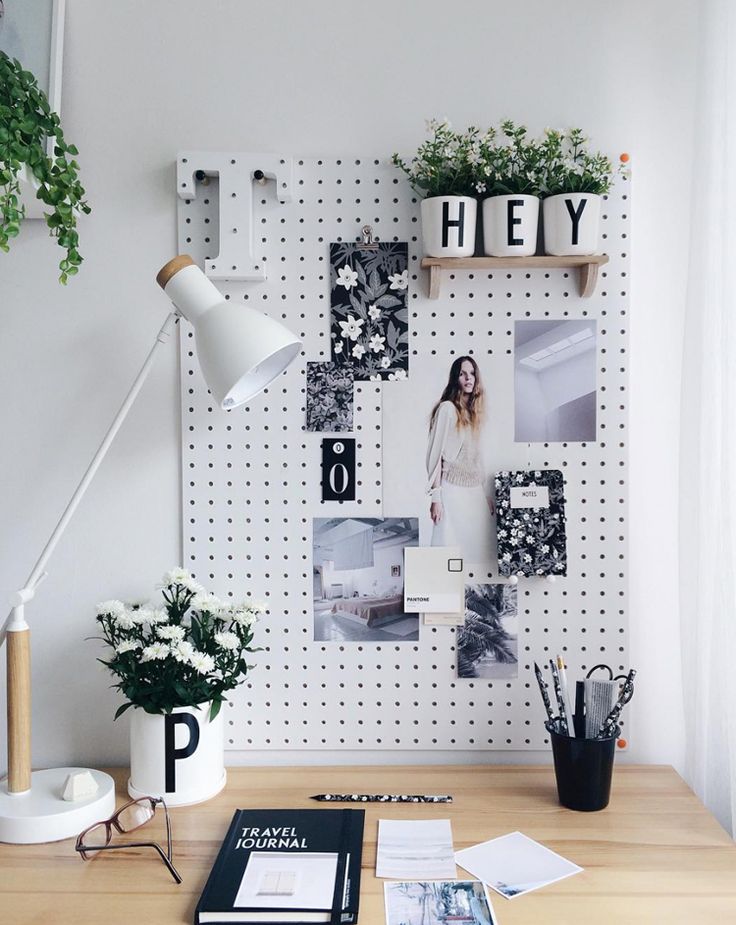 Use pegboard to store your stuff.