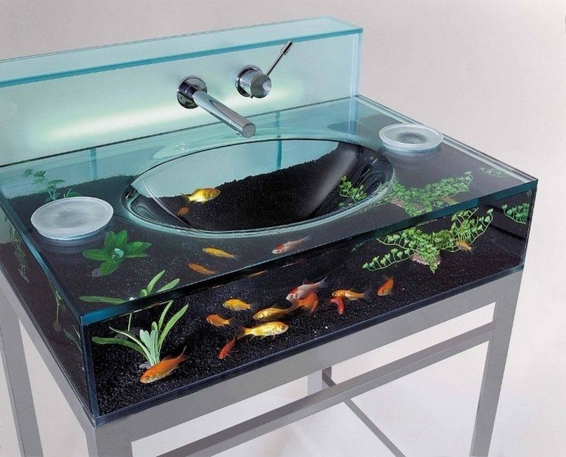 1 Clear Glass Aquarium Sink Simphome com