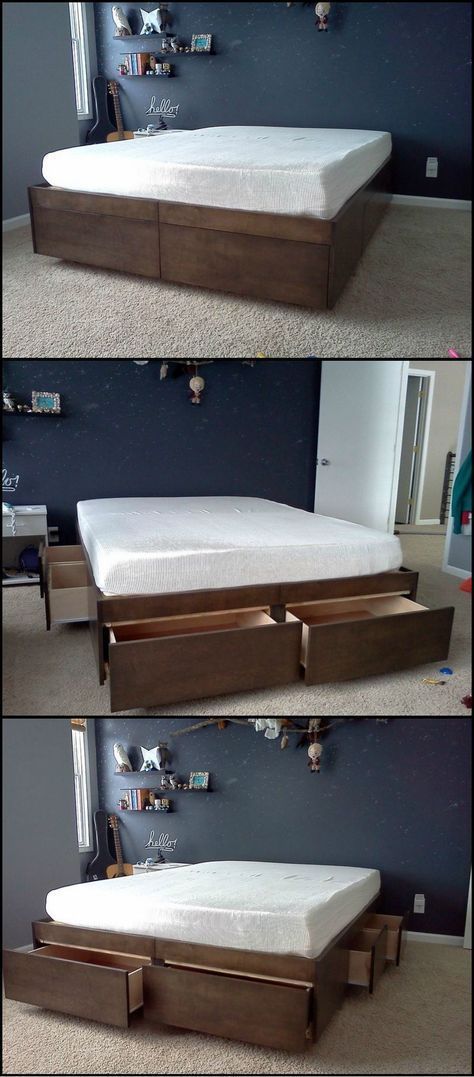 3 DIY bed with drawers simphome