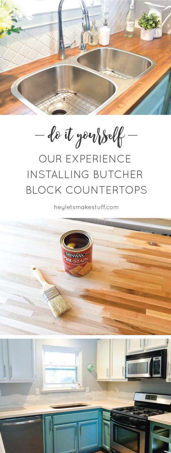 4 Install our butcher block countertops Simphome