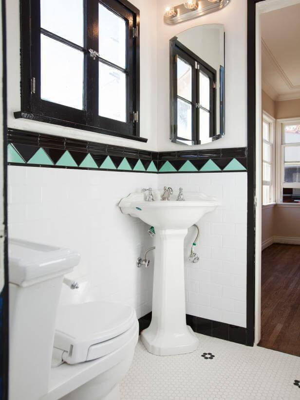 10 Black and White Bathroom via simphome