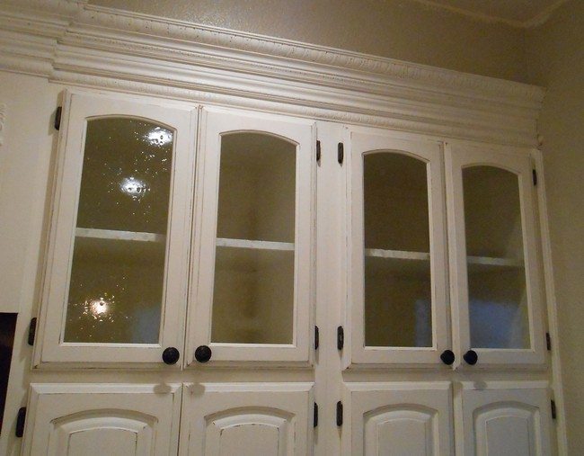 2 Frosted Glass Cabinet Doors via simphome