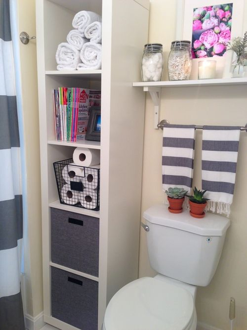 28 Bathroom storage styling IKEA Expedit shelf Simphome