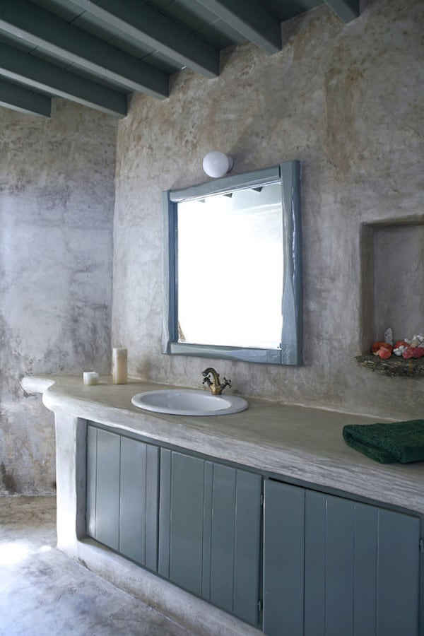 3 Rustic Bathroom with Concrete Wall Simphome