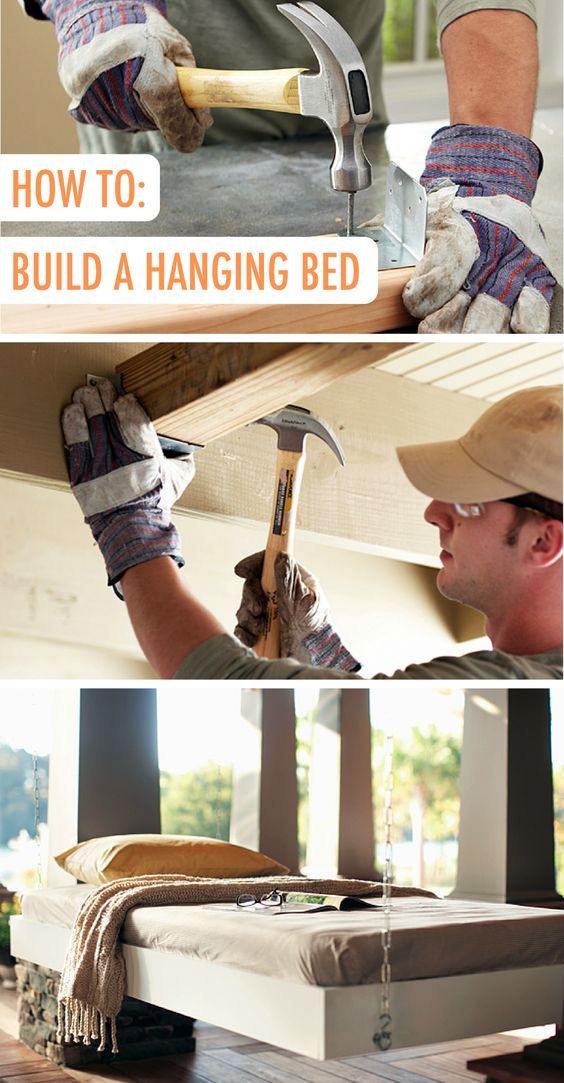 48 DIY Hanging Bed project Simphome