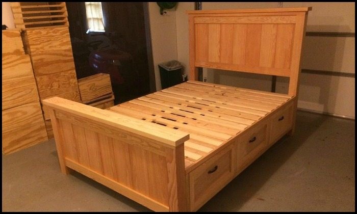 4.Bed with built in drawers via simphome