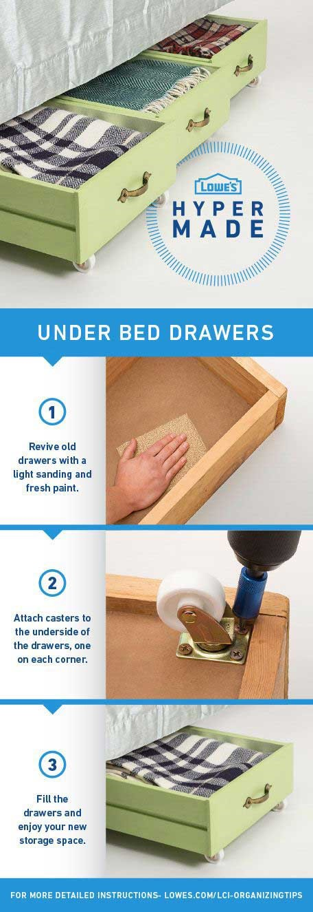 2 DIY Under Bed Storage via simphome