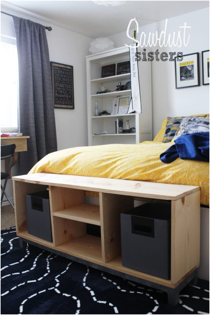 2 DIY Bench with Storage Compartments IKEA Nornas look alike via simphome