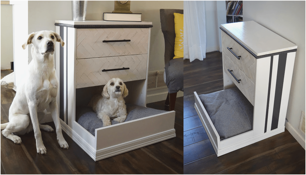 24 IKEA Rast dresser hack dresser into dog bed via simphome