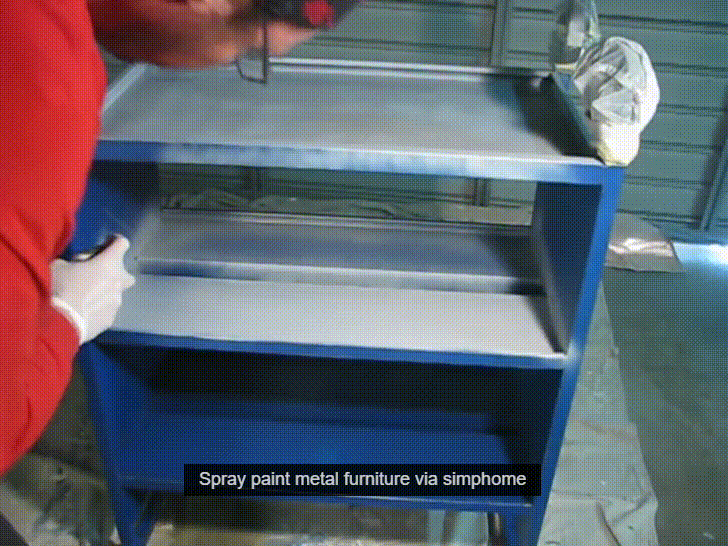 3 Spray Painting Metal Furniture via simphome