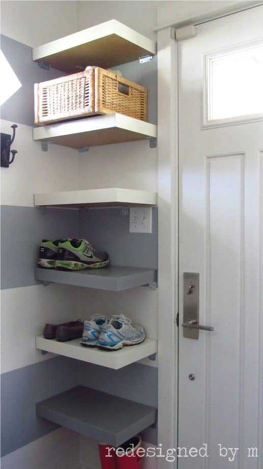 56 Transform Dead Space into Shoe Storage with Lack Table Shoe Shelves via simphome