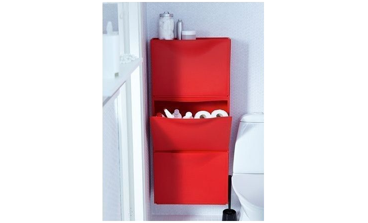 11 Trones also work well in small spaces like bathrooms to hide toilet paper rolls and cleaning supplies via simphome 1
