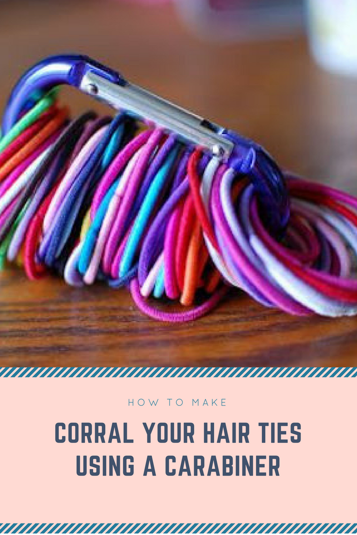2 Corral your hair ties using a carabiner via simphome