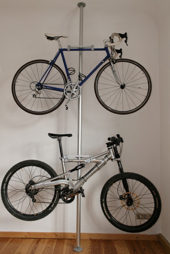 25 Heres a double bike rack made from a Stolmen post 30 two brackets and four hooks all from Ikea