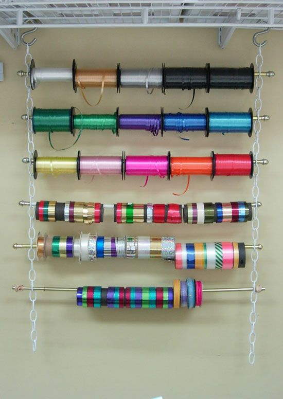 30 String up a rainbow of ribbon spools via simphome