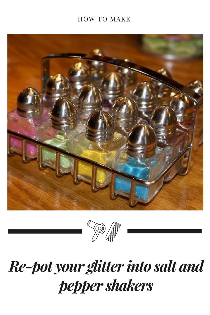 33 Re pot your glitter into salt and pepper shakers