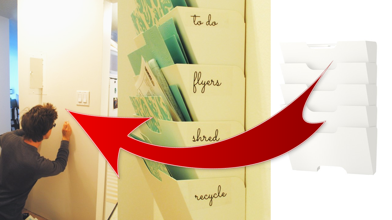 How to make a mail center from Kvissle magazine rack via simphome featured