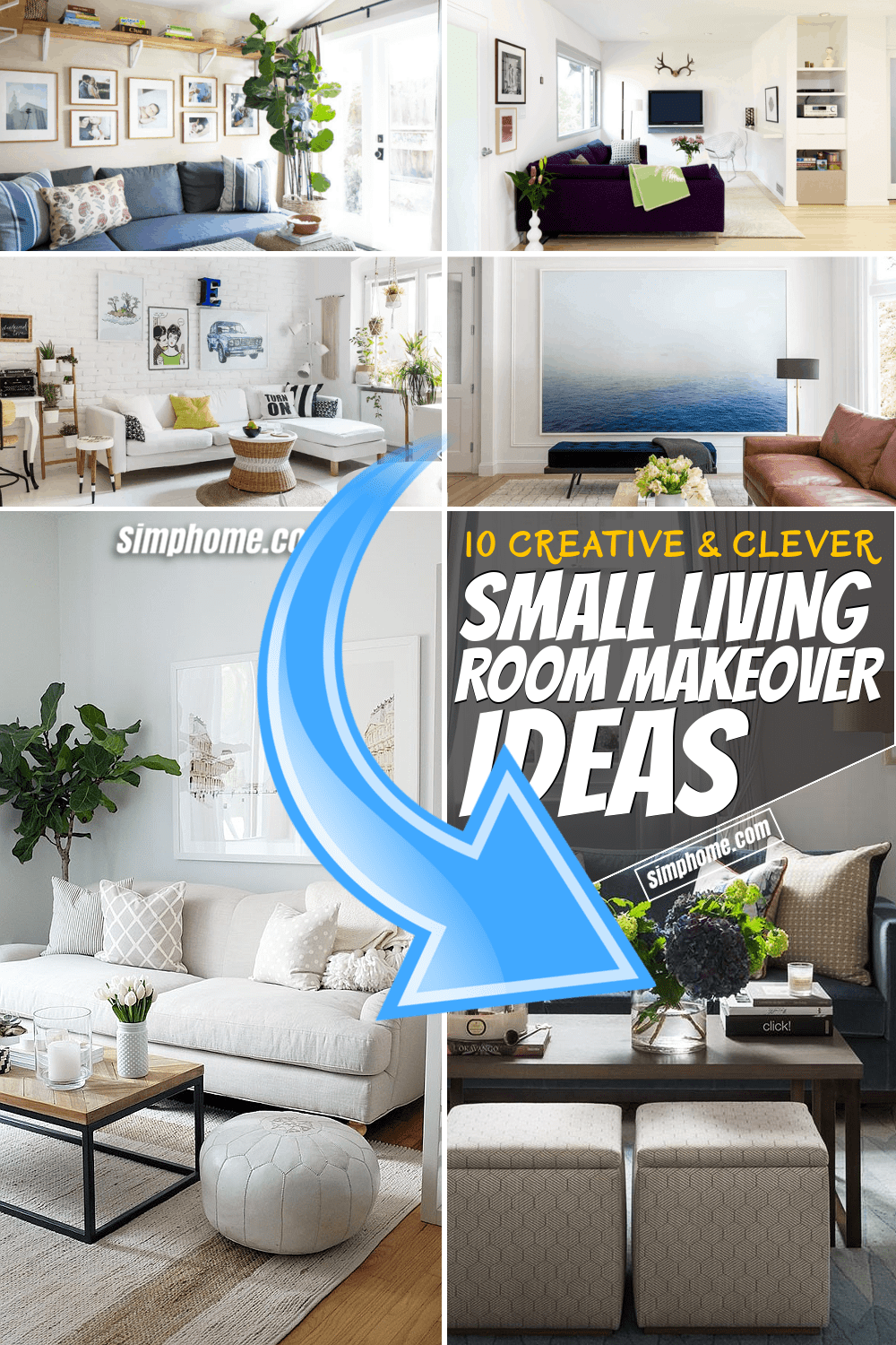 Simphome.com 10 Small Living Room Makeover Ideas Pinterest Featured Image