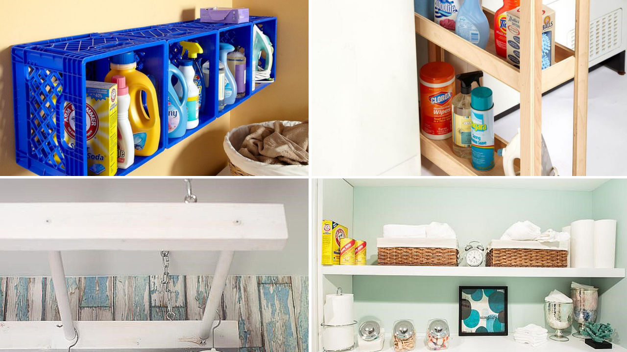 10 Small Laundry Room Organization Ideas via simphome featured