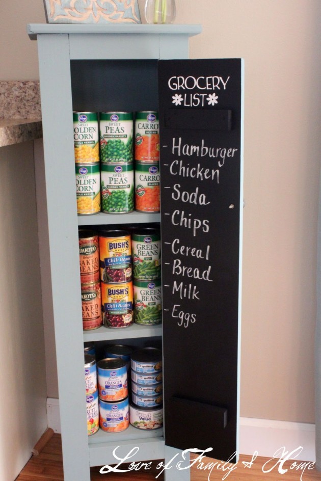 8 Use Chalkboard Door for Your Pantry via simphome