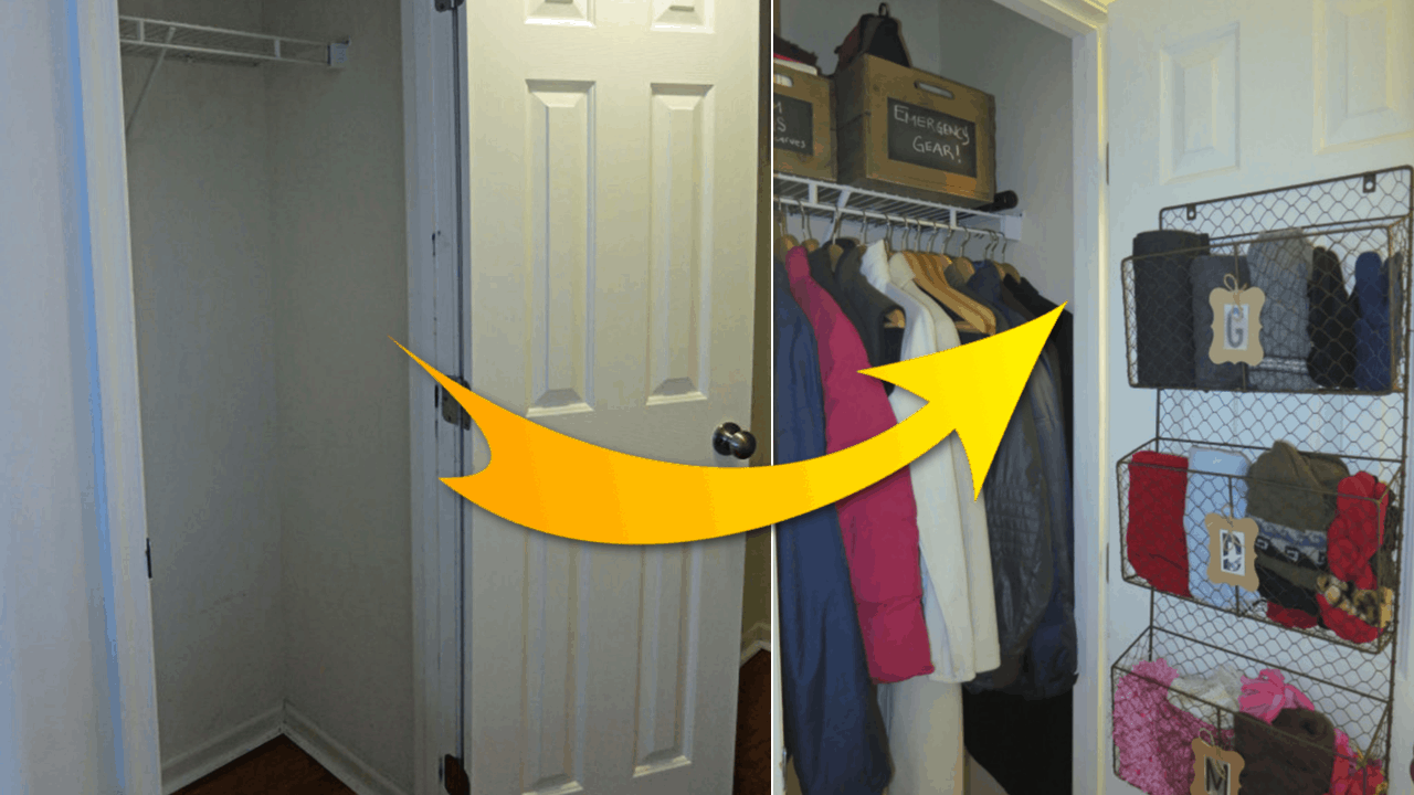 DIY idea How to optimize limited Coat Closet featured Simphome com