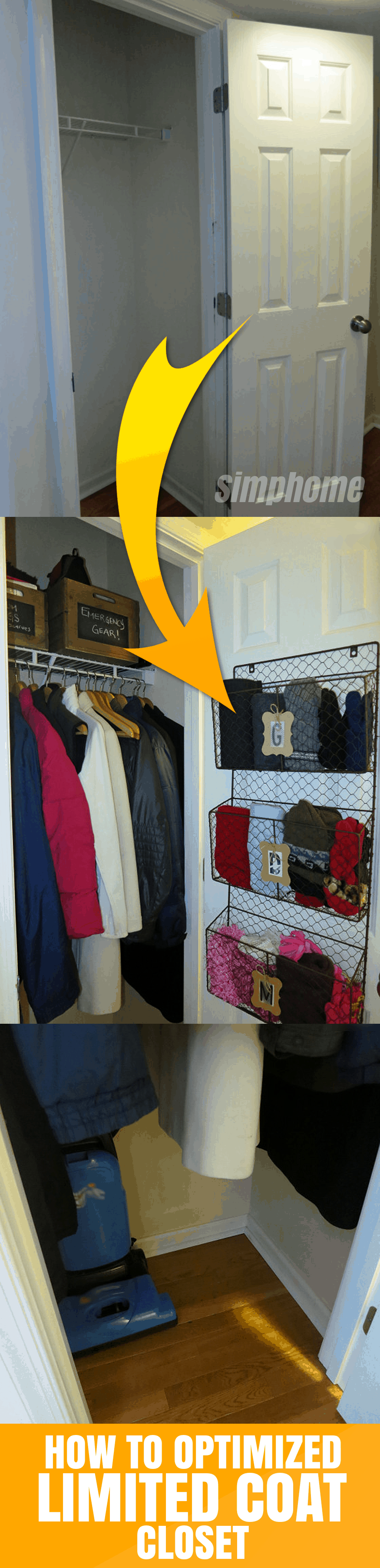 DIY idea How to optimize limited Coat Closet via simphome com FEATURED Post