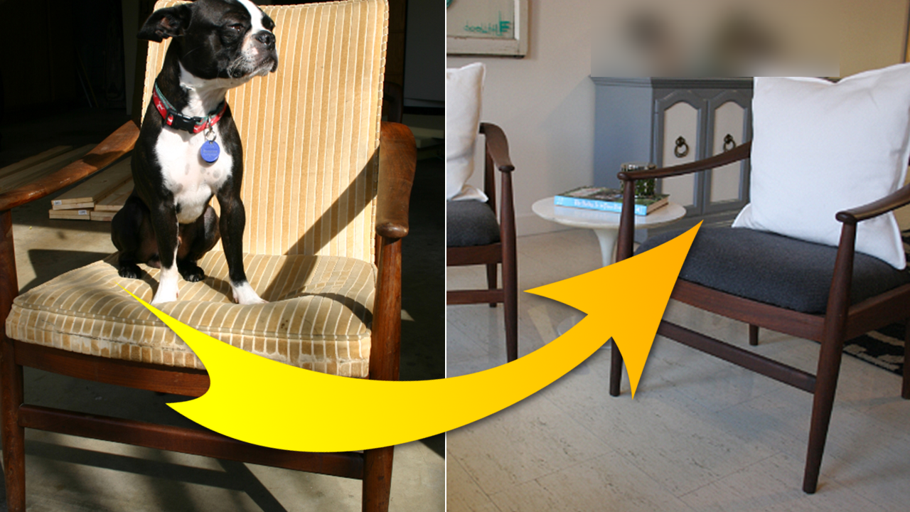 How to Makeover a mid century chair via simphome com featured image