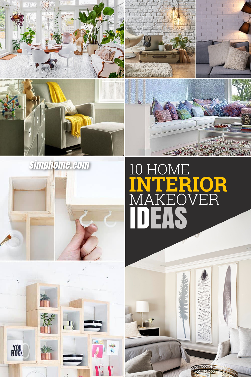 10 Home Interior Makeover Ideas via simphome com pinterest long image