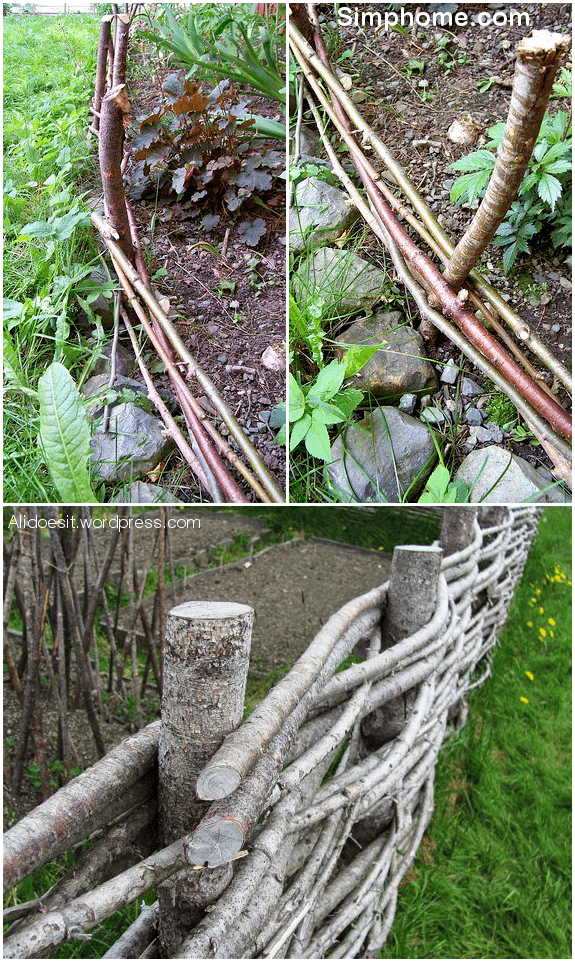 1.Woven Wattle Fence via Simphome.com