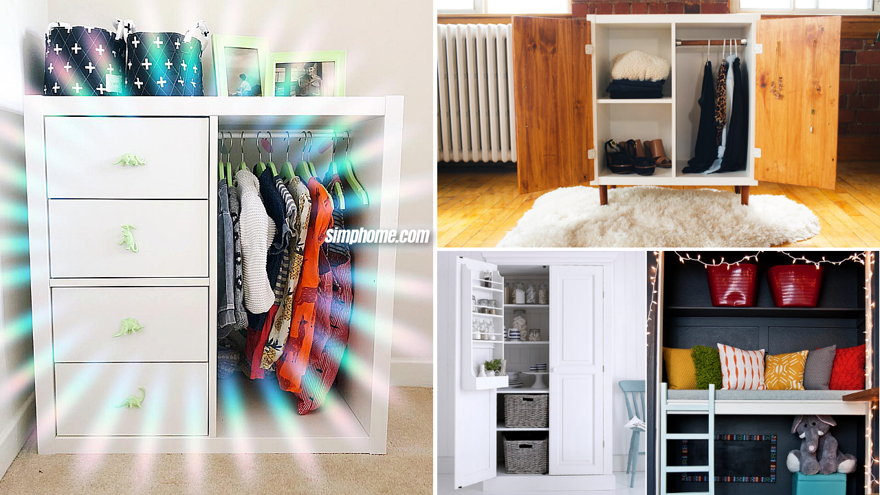 10 Bedroom Wardrobe Cabinet Upcycled ideas via Simphome