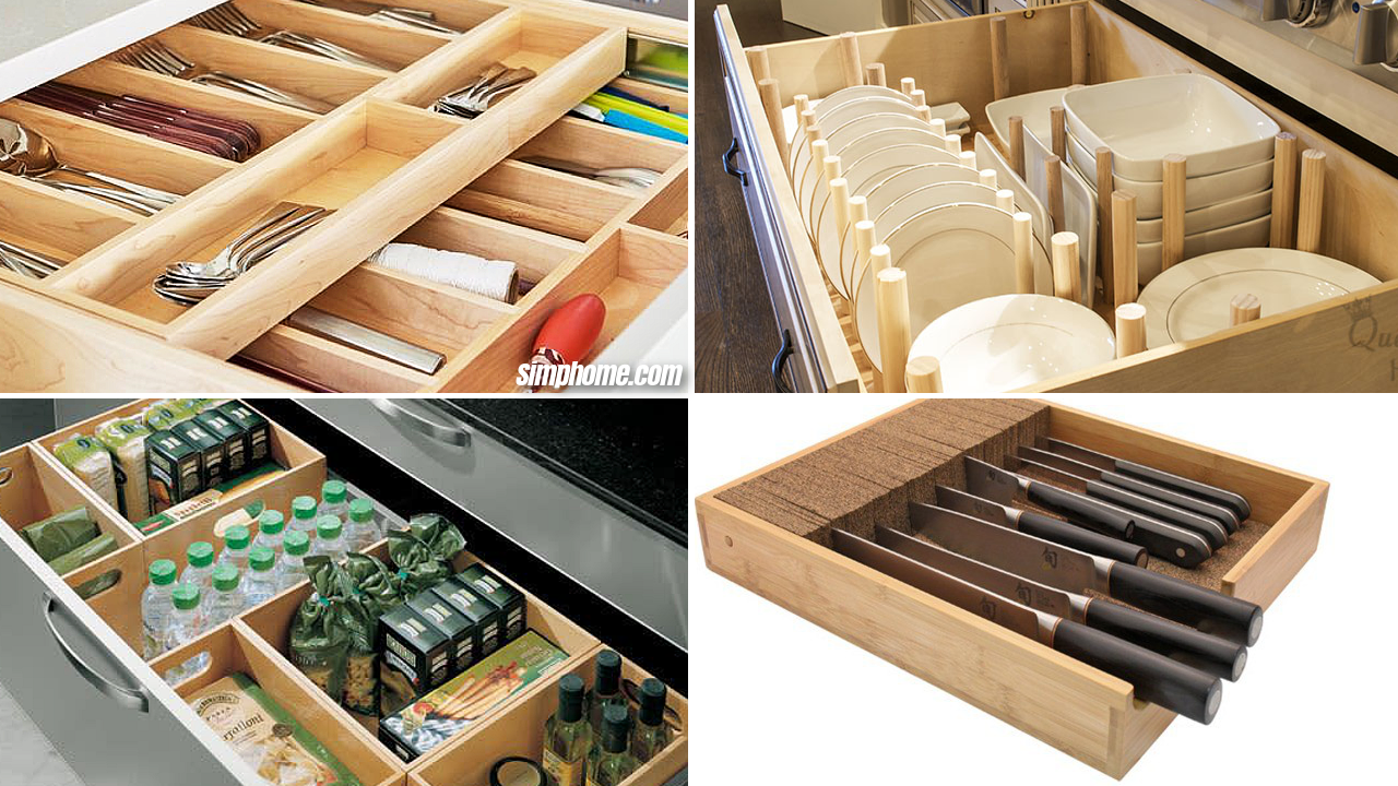 10 Smart ways How to Organize Kitchen Drawers via Simphome com Featured