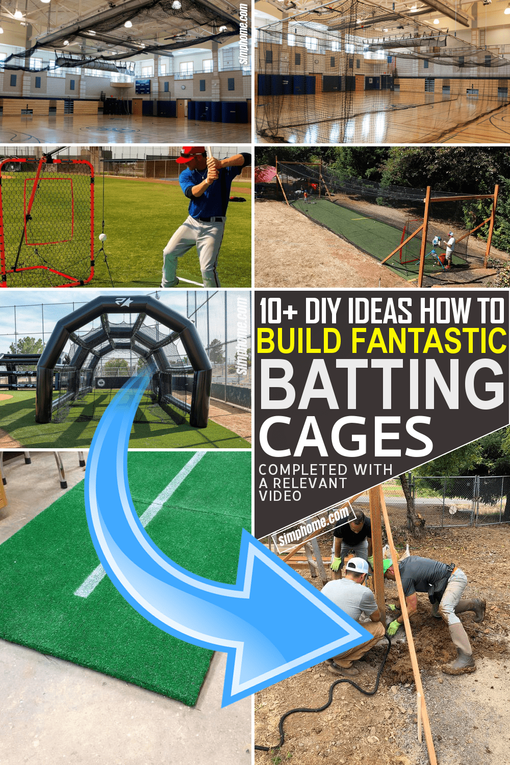 10 ideas how to build fantastic DIY batting cages via Simphome.com